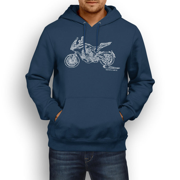 JL Illustration For A MV Agusta Turismo Veloce 800 Motorbike Fan Hoodie