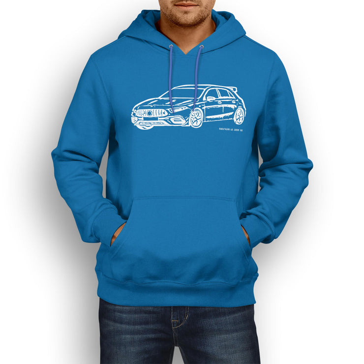 JL Illustration For A Mercedes Benz AMG A45 S Motorcar Fan Hoodie