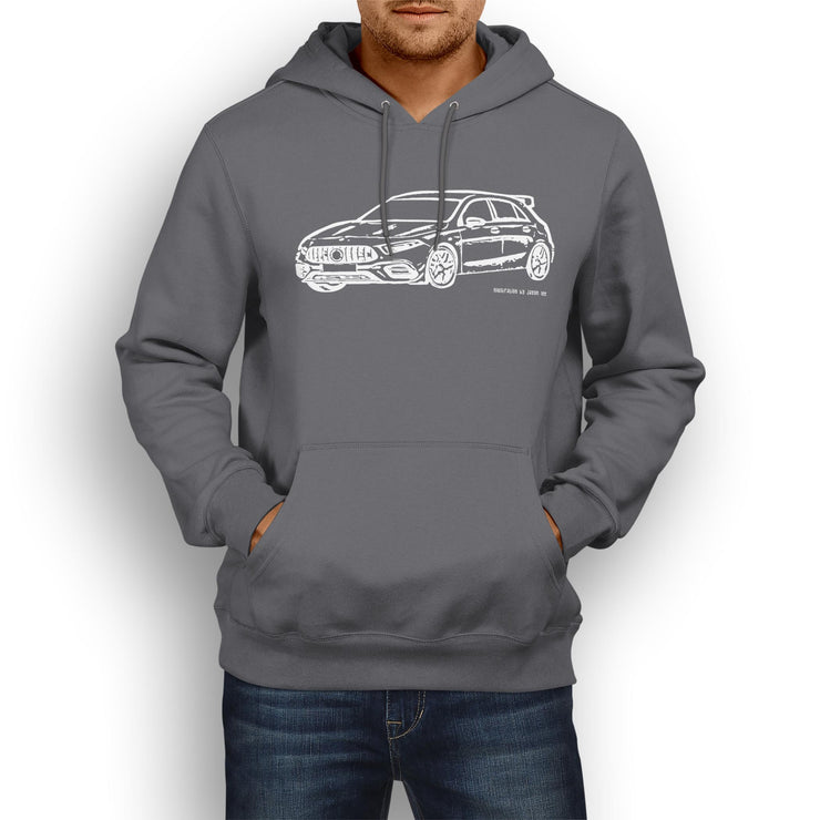 JL Illustration For A Mercedes Benz AMG A45 S Motorcar Fan Hoodie