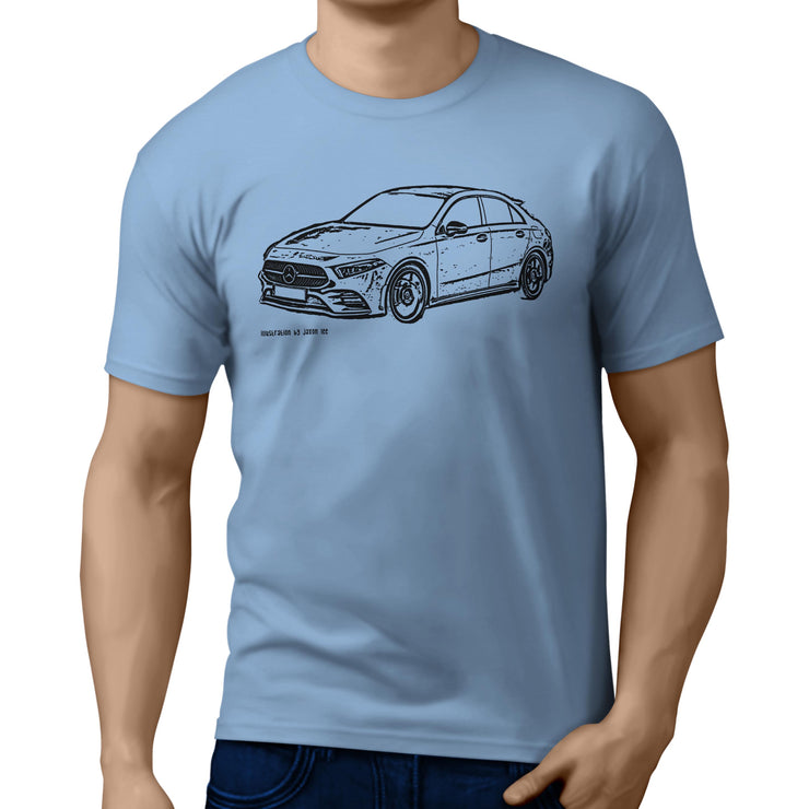 JL Illustration For A Mercedes Benz A Class Motorcar Fan T-shirt