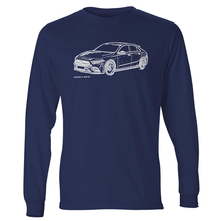 JL Illustration For A Mercedes Benz A Class Motorcar Fan LS-Tshirt