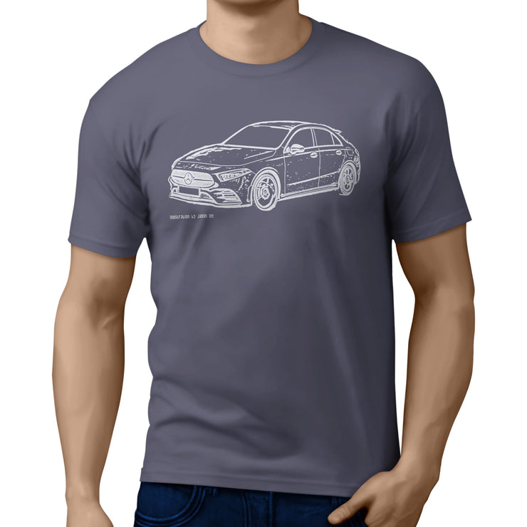 JL Illustration For A Mercedes Benz A Class Motorcar Fan T-shirt
