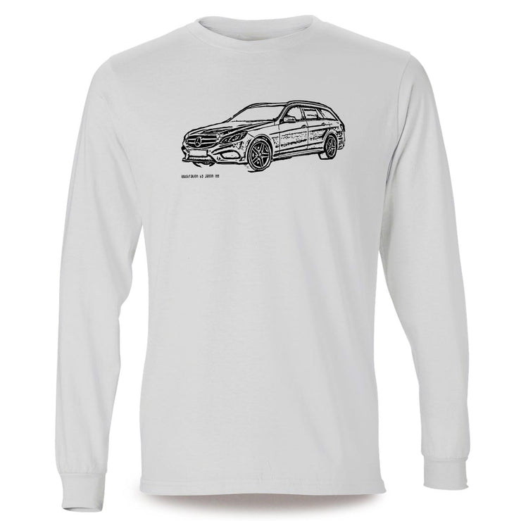 JL Illustration For A Mercedes Benz E Class Motorcar Fan LS-Tshirt
