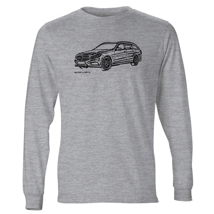 JL Illustration For A Mercedes Benz E Class Motorcar Fan LS-Tshirt