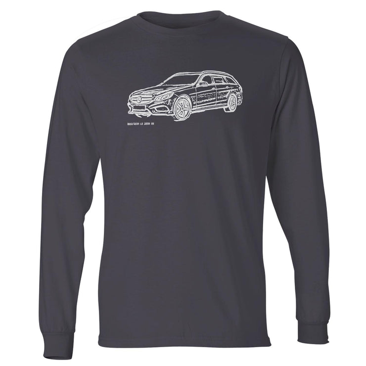 JL Illustration For A Mercedes Benz E Class Motorcar Fan LS-Tshirt