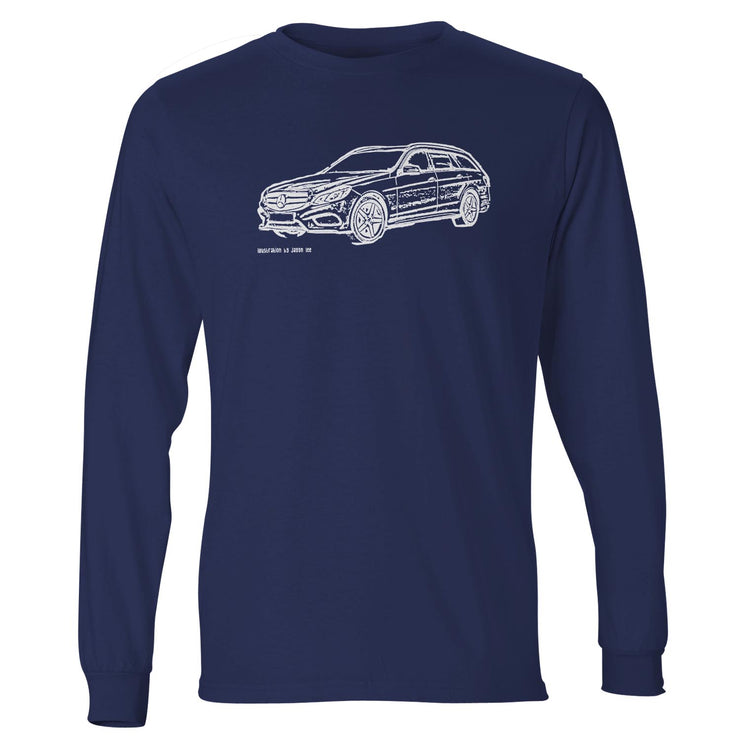 JL Illustration For A Mercedes Benz E Class Motorcar Fan LS-Tshirt