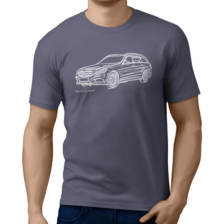 JL Illustration For A Mercedes Benz E Class Motorcar Fan T-shirt