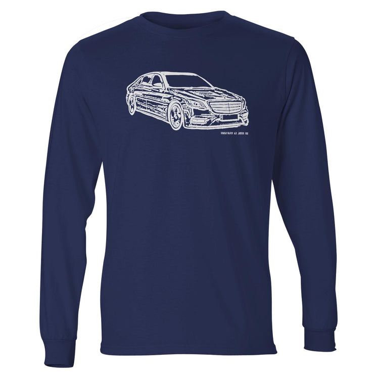 JL Illustration For A Mercedes Benz S Class Motorcar Fan LS-Tshirt