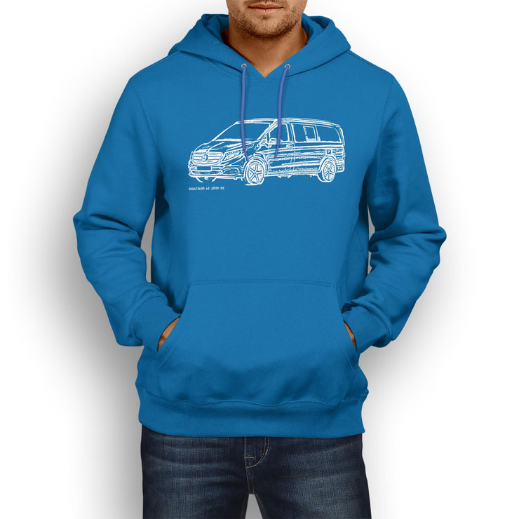 JL Illustration For A Mercedes Benz V Class Motorcar Fan Hoodie