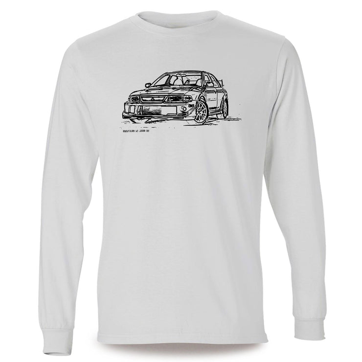 JL Illustration For A Mitsubishi EVO VI Tommi Makinen Motorcar Fan LS-Tshirt
