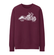 JL Illustration For A Moto Guzzi MGX21 Flying Fortress Motorbike Fan Jumper