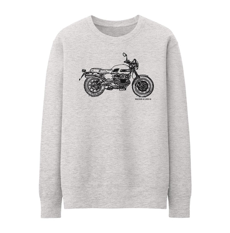 JL Illustration For A Moto Guzzi V7II Stornello Motorbike Fan Jumper