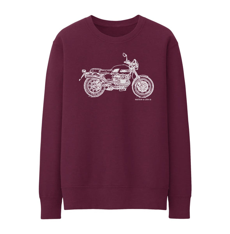 JL Illustration For A Moto Guzzi V7II Stornello Motorbike Fan Jumper