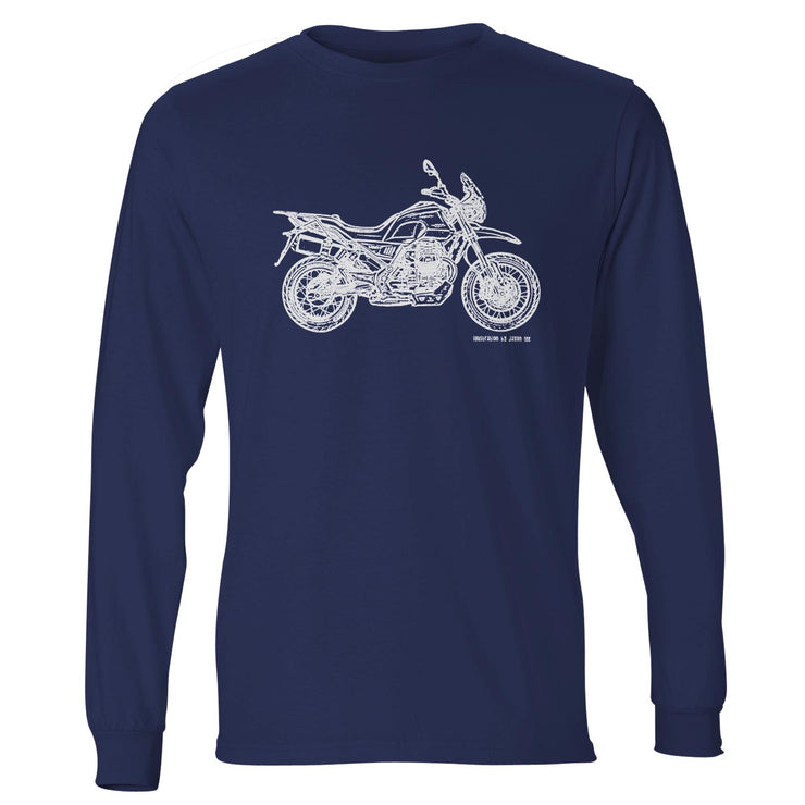 JL Illustration For A Moto Guzzi V85 TT Motorbike Fan LS-Tshirt