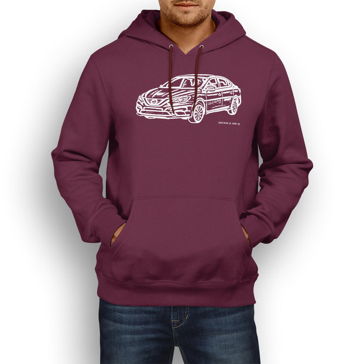JL Illustration For A Nissan Sentra Motorcar Fan Hoodie