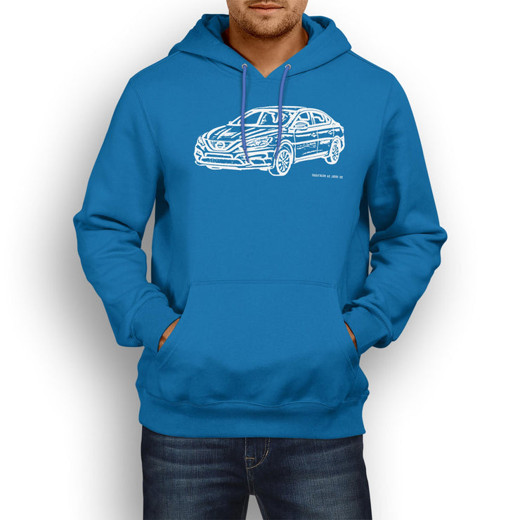JL Illustration For A Nissan Sentra Motorcar Fan Hoodie