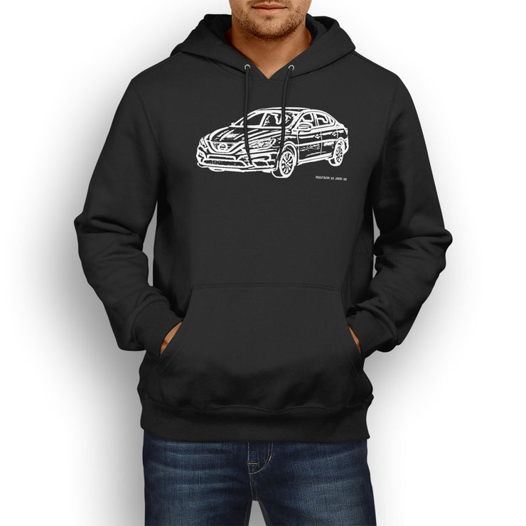 JL Illustration For A Nissan Sentra Motorcar Fan Hoodie