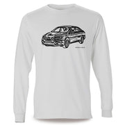 JL Illustration For A Nissan Sentra Motorcar Fan LS-Tshirt