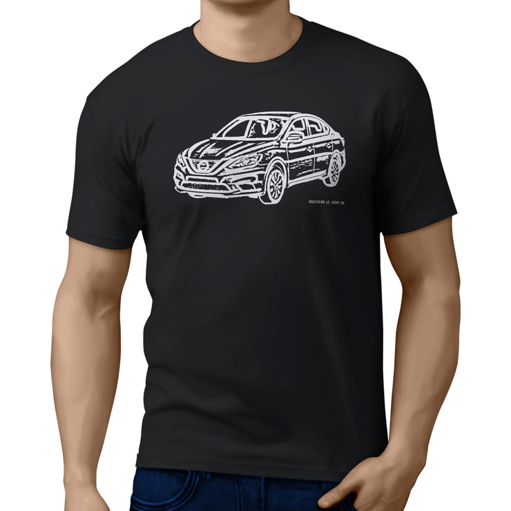 JL Illustration For A Nissan Sentra Motorcar Fan T-shirt