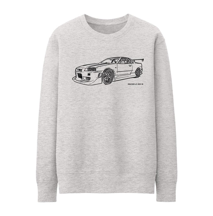 JL Illustration For A Nissan Skyline R34 GT-R Motorcar Fan Jumper
