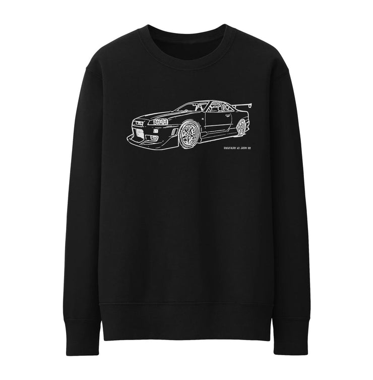JL Illustration For A Nissan Skyline R34 GT-R Motorcar Fan Jumper