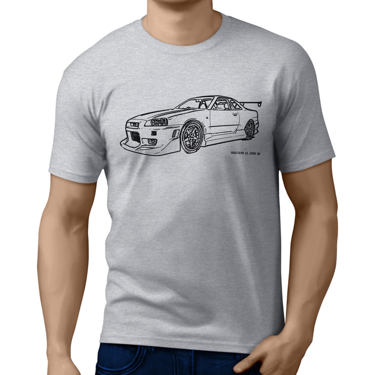 JL Illustration For A Nissan Skyline R34 GT-R Motorcar Fan T-shirt