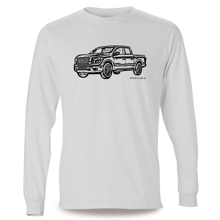 JL Illustration For A Nissan Titan Motorcar Fan LS-Tshirt
