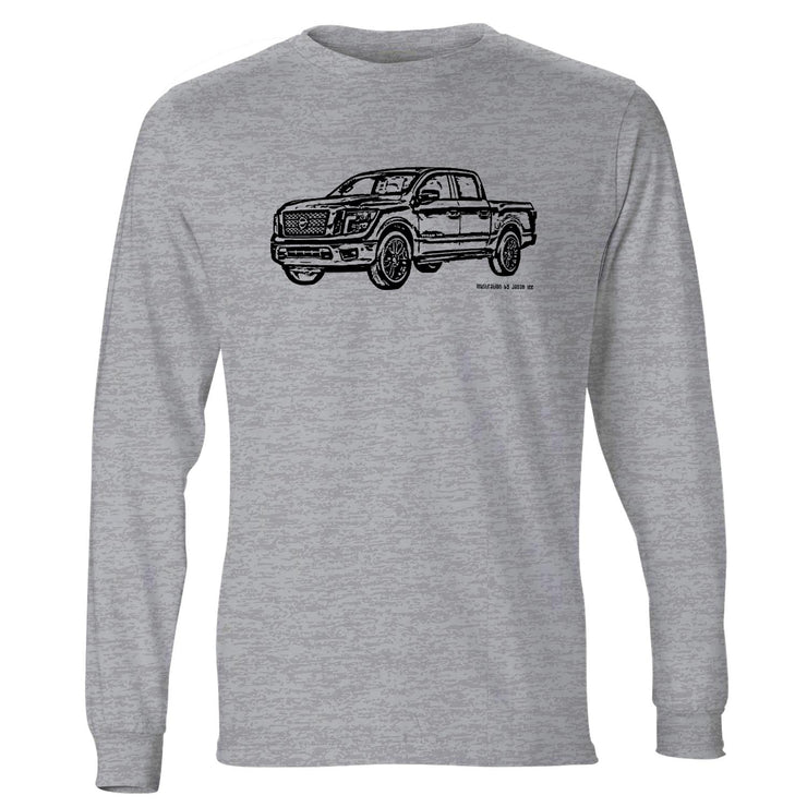 JL Illustration For A Nissan Titan Motorcar Fan LS-Tshirt
