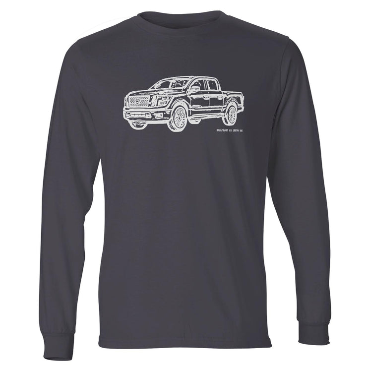 JL Illustration For A Nissan Titan Motorcar Fan LS-Tshirt