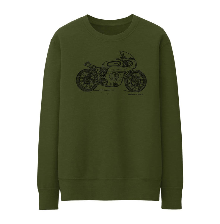 JL Illustration For A Norton Manx Motorbike Fan Jumper