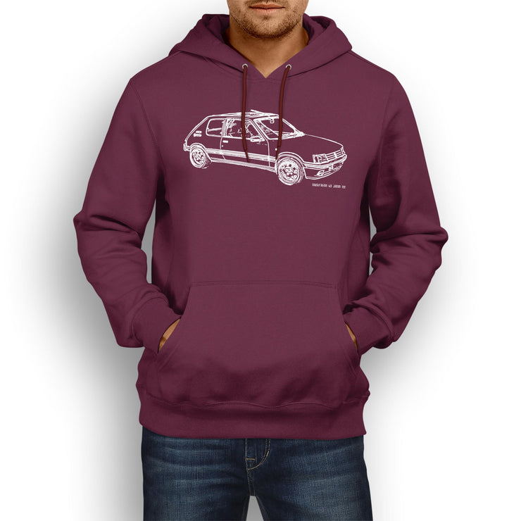 JL Illustration For A Peugeot 205 GTI 1.9 Motorcar Fan Hoodie