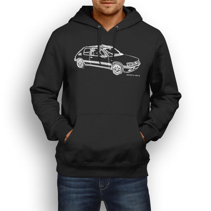 JL Illustration For A Peugeot 205 GTI 1.9 Motorcar Fan Hoodie