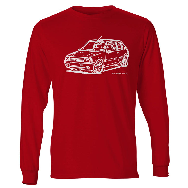 JL Illustration For A Peugeot 205 GTI Motorcar Fan LS-Tshirt
