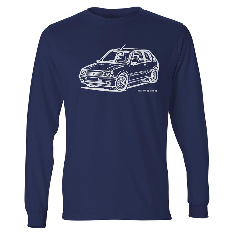 JL Illustration For A Peugeot 205 GTI Motorcar Fan LS-Tshirt