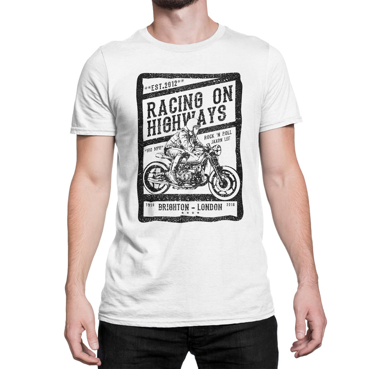 JL Cafe Racer Racing on Highways -  T-shirts