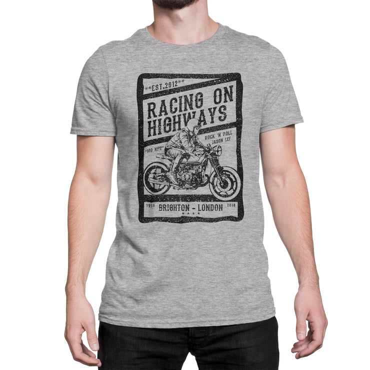 JL Cafe Racer Racing on Highways -  T-shirts