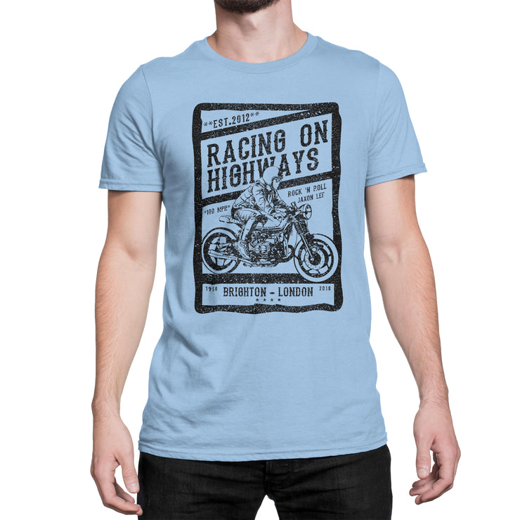 JL Cafe Racer Racing on Highways -  T-shirts