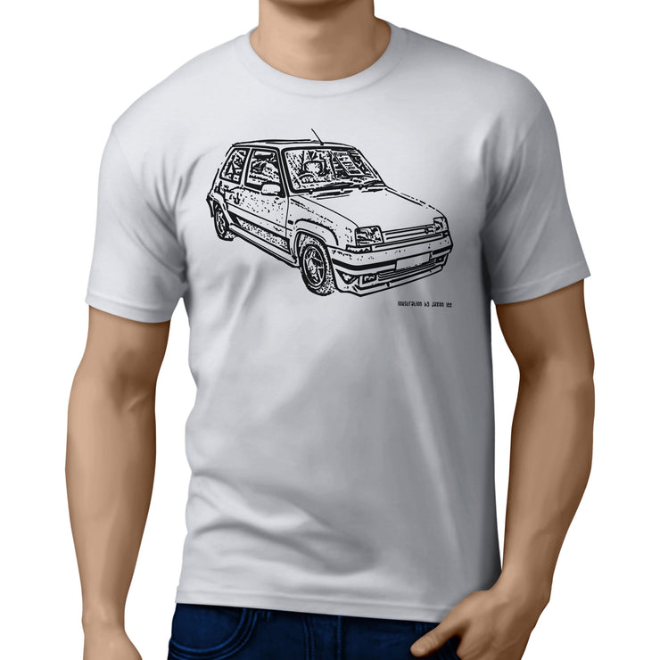 JL Illustration For A Renault 5 GT Turbo Motorcar Fan T-shirt