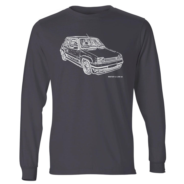 JL Illustration For A Renault 5 GT Turbo Motorcar Fan LS-Tshirt