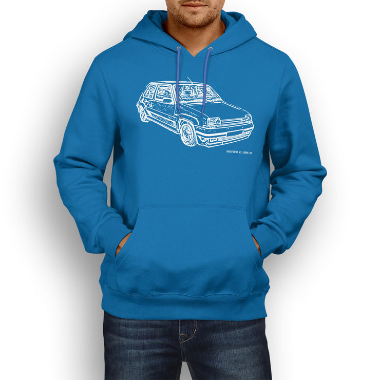 JL Illustration For A Renault 5 GT Turbo Motorcar Fan Hoodie