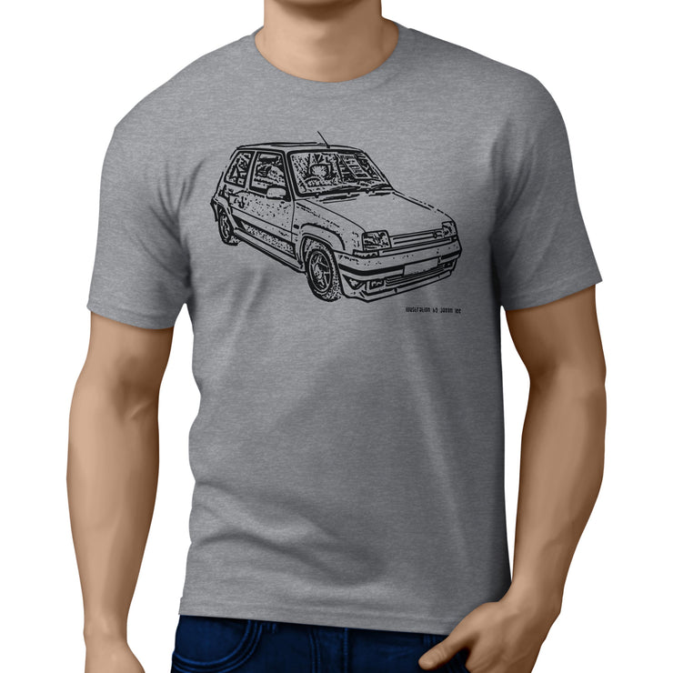 JL Illustration For A Renault 5 GT Turbo Motorcar Fan T-shirt