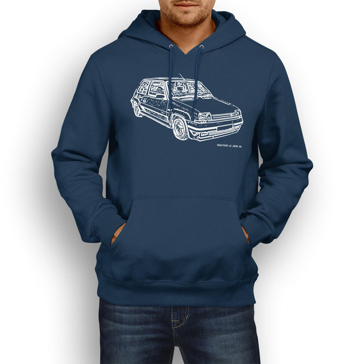 JL Illustration For A Renault 5 GT Turbo Motorcar Fan Hoodie