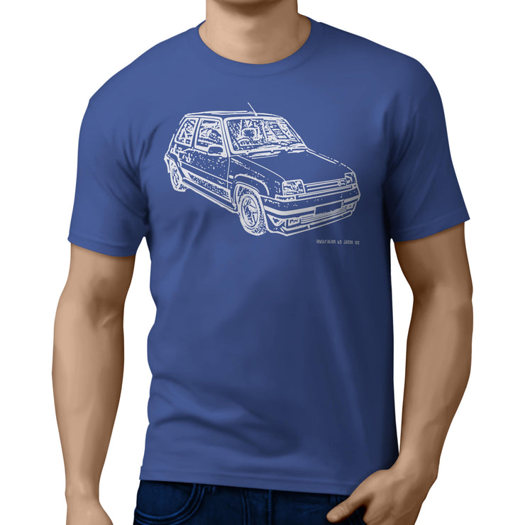 JL Illustration For A Renault 5 GT Turbo Motorcar Fan T-shirt