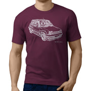 JL Illustration For A Renault 5 GT Turbo Motorcar Fan T-shirt