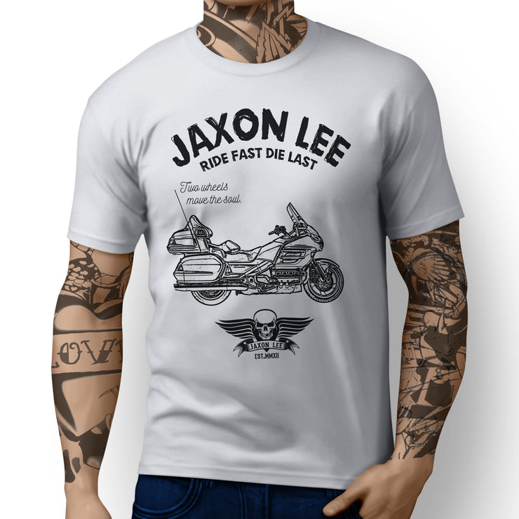 JL Ride 2006 Honda GL1800 Gold Wing inspired Motorbike Art T-shirts - Jaxon lee