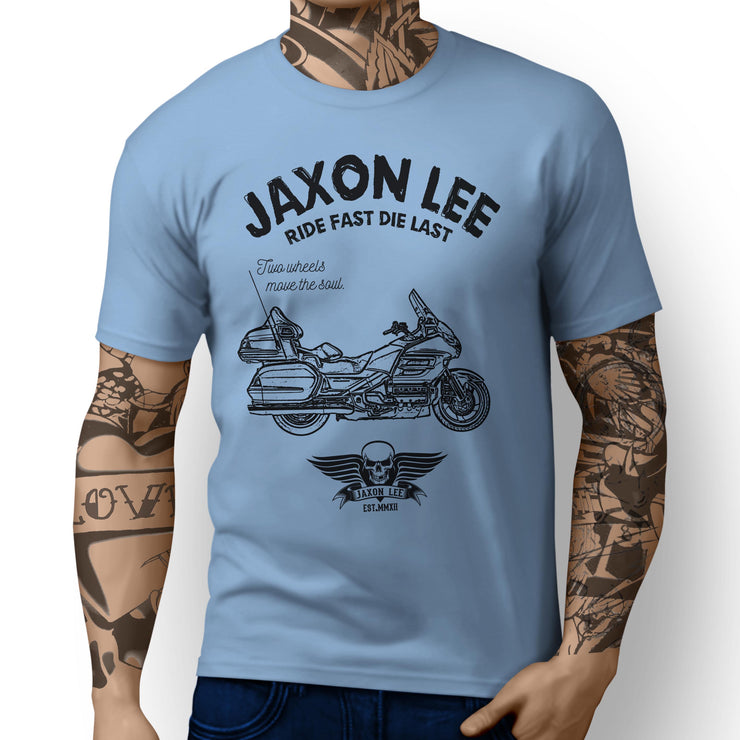 JL Ride 2006 Honda GL1800 Gold Wing inspired Motorbike Art T-shirts - Jaxon lee