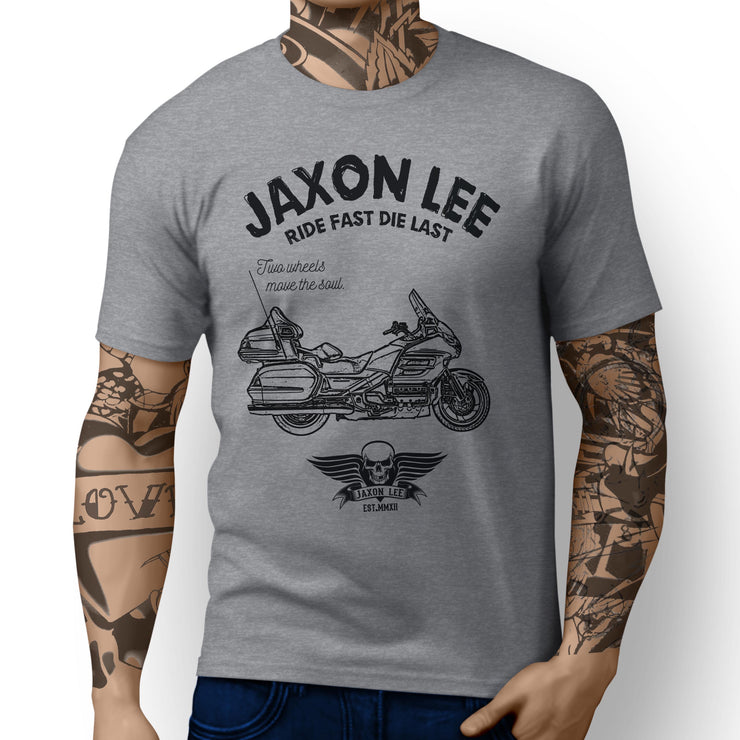 JL Ride 2006 Honda GL1800 Gold Wing inspired Motorbike Art T-shirts - Jaxon lee