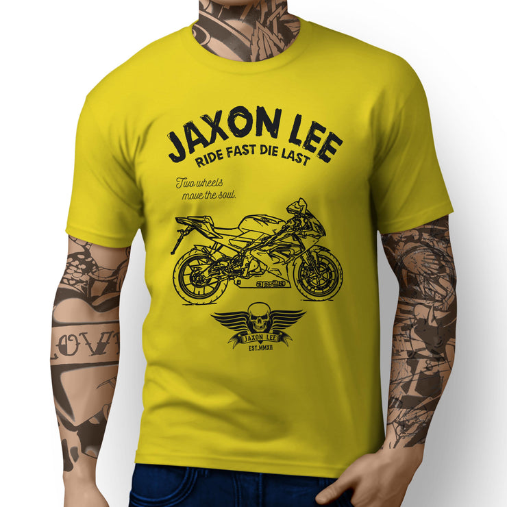 JL Ride Aprilia RS125 2009 inspired Motorbike Art T-shirts - Jaxon lee