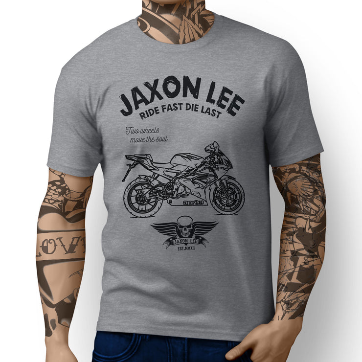 JL Ride Aprilia RS125 2009 inspired Motorbike Art T-shirts - Jaxon lee
