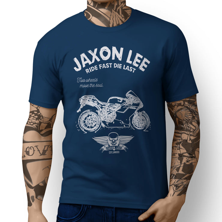 JL Ride Illustration For A Ducati 1098S Motorbike Fan T-shirt